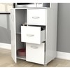 Inval Kitchen/Microwave Storage Cabinet 23.62 in. W x 15.35 in. D x 66.14 in. H in White GCM-043